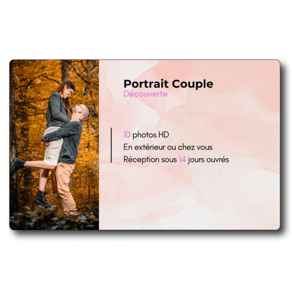 Carte Cadeau - Couple - Pack "Découverte"