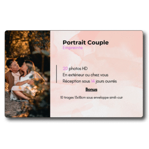 Carte Cadeau - Couple - Pack "Empreinte"